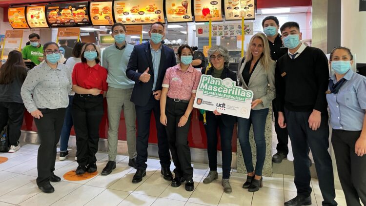 En Chile recuperaremos 360 kilos de mascarillas utilizadas en nuestros restaurantes para ser transformadas en bandejas