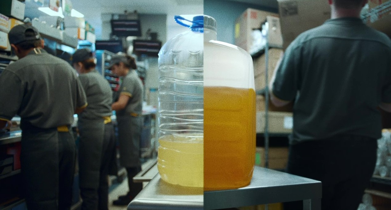 Com mais de 1,7 milhões de litros de óleo reciclados de nossas cozinhas no Brasil, continuamos investindo na reutilização desse recurso