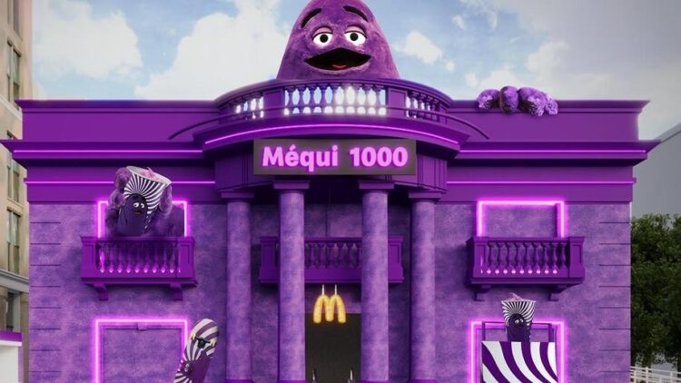 O que é um ponto roxo na Av. Paulista? Grimace invade o Méqui 1000
